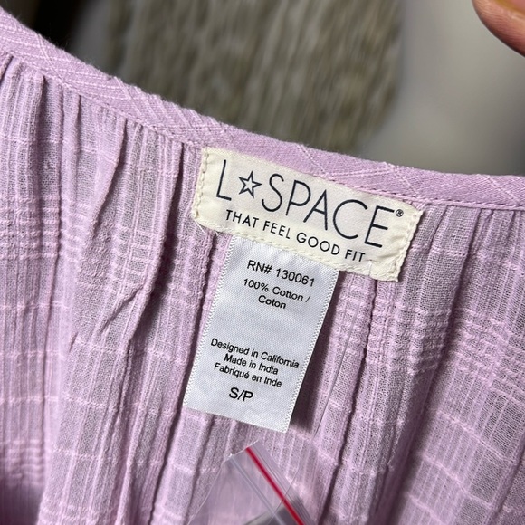 L*Space NWT Lilac Napali Button Down Maxi Dress Oversized Size Small - Picture 12 of 16